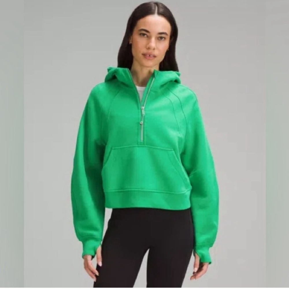 Lululemon Kelly green scuba oversized  hoodie EUC